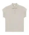 Saint Laurent Cassandre Polo Shirt In Grey