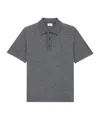Saint Laurent Cassandre Short-sleeve Polo Shirt In Gray