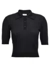Saint Laurent Women Cassandre Polo Shirt In Black