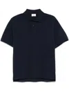 Saint Laurent Men's Piquet Cotton Polo Shirt In Blue