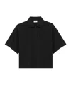 Saint Laurent Cassandre Boxy Polo T-shirt In Black