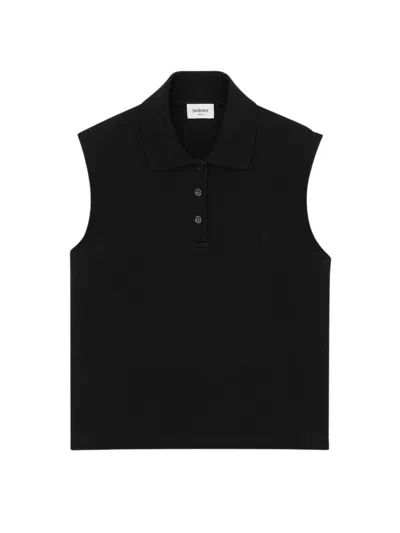 Saint Laurent Cassandre Polo Shirt In Piqué In Black
