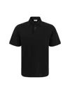 Saint Laurent Shirt With Polo Collar And Short Sleeves In Black