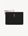 Saint Laurent Cassandre Pouch In Black