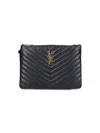 Saint Laurent 'cassandre' Pouch In Black  