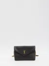 Saint Laurent Cassandre Pouch With Chain In Black