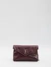 Saint Laurent Cassandre Pouch With Chain In Red