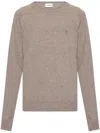 Saint Laurent Cassandre Cashmere Sweater Men In Neutral