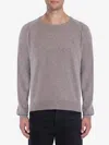 Saint Laurent Cassandre Cashmere Sweater Men In Neutral