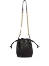 Saint Laurent Cassandre Quilted Bucket Bag In Black