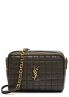 Saint Laurent Cassandre Quilted Leather Camera Bag In Olive