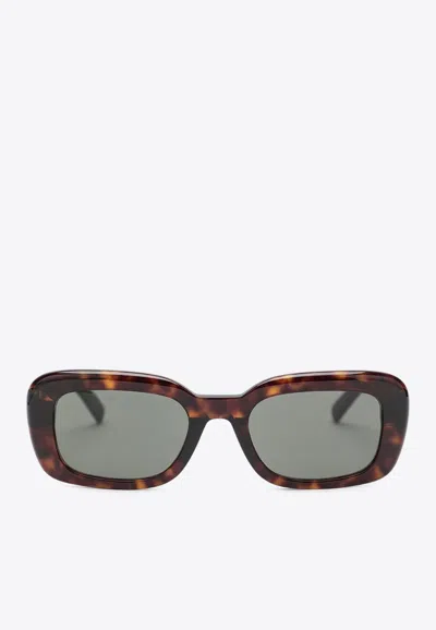 Saint Laurent Cassandre Rectangular Sunglasses