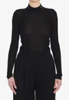 Saint Laurent Wool Turtleneck In Black