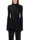 Saint Laurent Cassandre Turtleneck Sweater In Wool