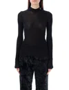 Saint Laurent Cassandre Turtleneck Sweater In Wool