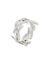 Saint Laurent Cassandre Silver-tone Ring In Metallic