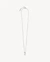 Saint Laurent Cassandre Ring Necklace In Metal In Metallic