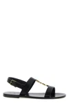 Saint Laurent Cassandre Sandals In Smooth Leather