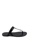 Saint Laurent Cassandre Sandals In Black