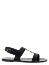 Saint Laurent Cassandre Sandals In Smooth Leather