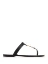 Saint Laurent Cassandre Sandals Black In Black