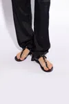Saint Laurent ‘cassandre' Sandals In Black