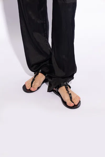 Saint Laurent ‘cassandre' Sandals In Black