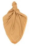 Saint Laurent Cassandre Scarf Scarves And Foulards Beige In Brown