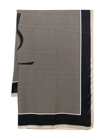 Saint Laurent "cassandre" Scarf In Blue