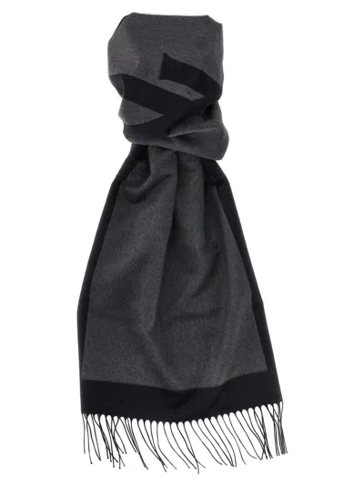 Saint Laurent Cassandre Scarf In Gray
