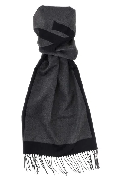 Saint Laurent 'cassandre' Scarf In Gray