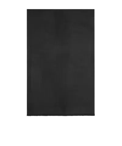 Saint Laurent Cassandre Scarf In Wool Jacquard In Black