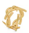 Saint Laurent Cassandre Metal Scarf Ring In Metallic