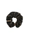 Saint Laurent Cassandre Scrunchie In Silk And Cashmere Jacquard In Black