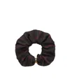 Saint Laurent Cassandre Scrunchie In Silk And Cashmere Jacquard In Black