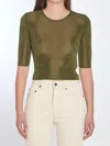 Saint Laurent Cropped Top With Cassandre