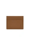 Saint Laurent Cassandre Shadow Card Case In Brown