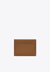 Saint Laurent Cassandre Shadow Cardholder In Grained Leather In Beige