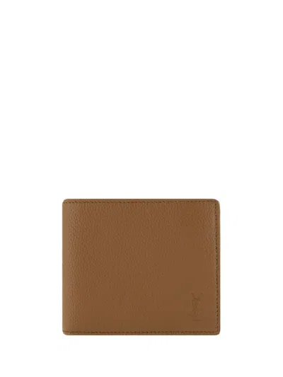 Saint Laurent Cassandre Shadow East/west Wallet In Brown