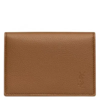 Saint Laurent Cassandre Shadow Leather Card Case