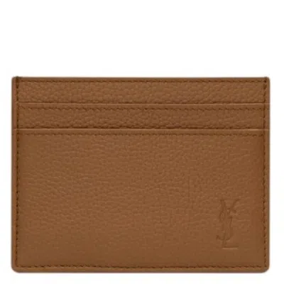 Saint Laurent Cassandre Shadow Leather Card Holder