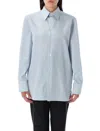 Saint Laurent Cassandre Shirt With Striped Pattern