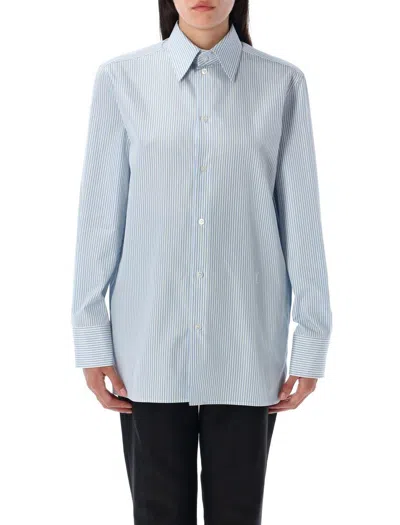 Saint Laurent Cassandre Shirt In Blue