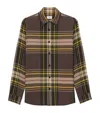 Saint Laurent Cassandre Shirt In Tartan In Multi