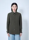 Saint Laurent Linen And Cotton "cassandre" Shirt In Beige