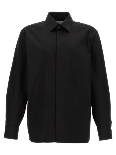 Saint Laurent Cotton Poplin Shirt In Black
