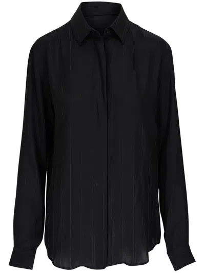 Saint Laurent Cassandre Black Calfskin Shirt