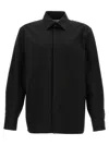 Saint Laurent Universal White Shirt In Black