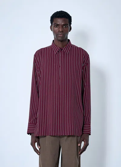 Saint Laurent Bordeaux Clothing Shirts In Red