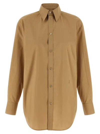 Saint Laurent Cassandre Shirt In Orange